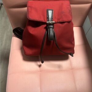 Red coach Backpack with Black Accents